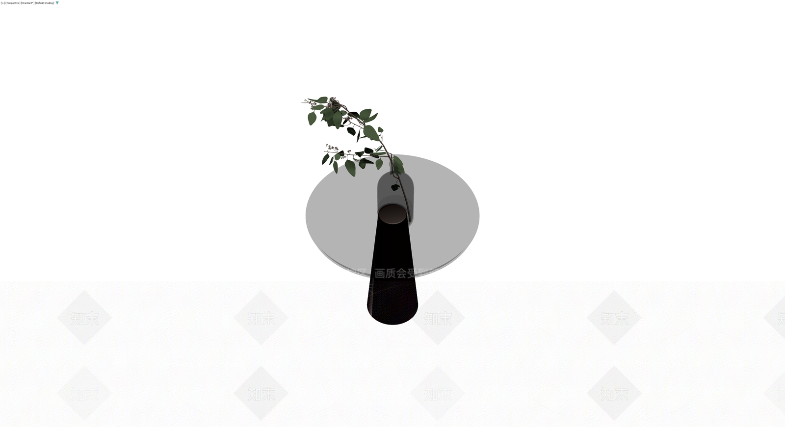 花瓶与植物组合3D模型下载【ID:1230137322】