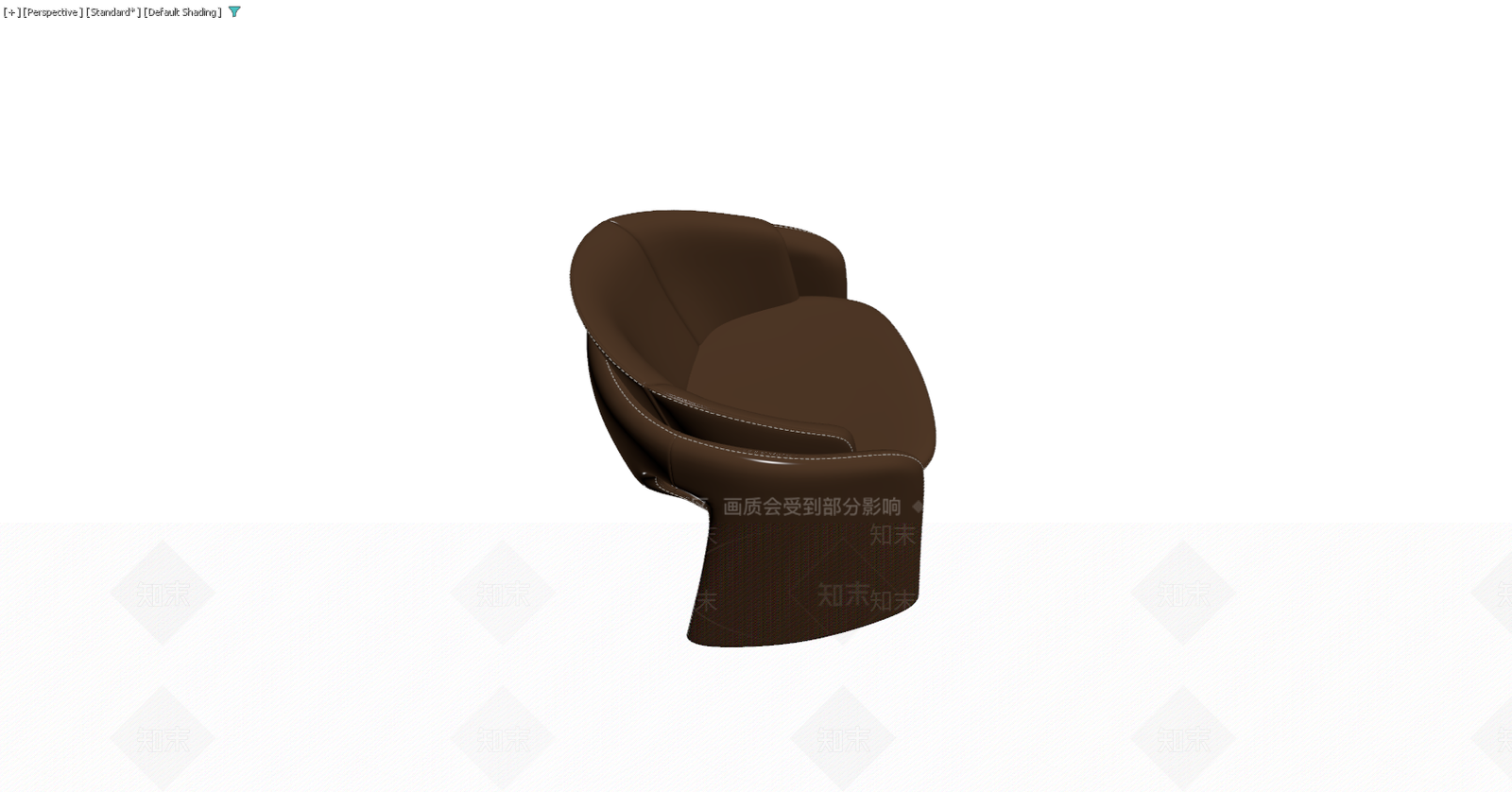 棕色皮质单人沙发3D模型下载【ID:1229576745】