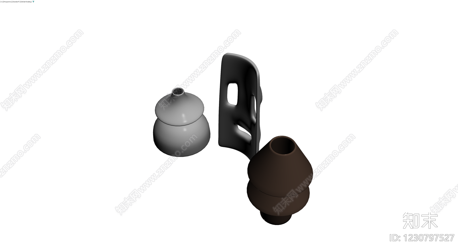 Moai头像与花瓶组合3D模型下载【ID:1230797527】