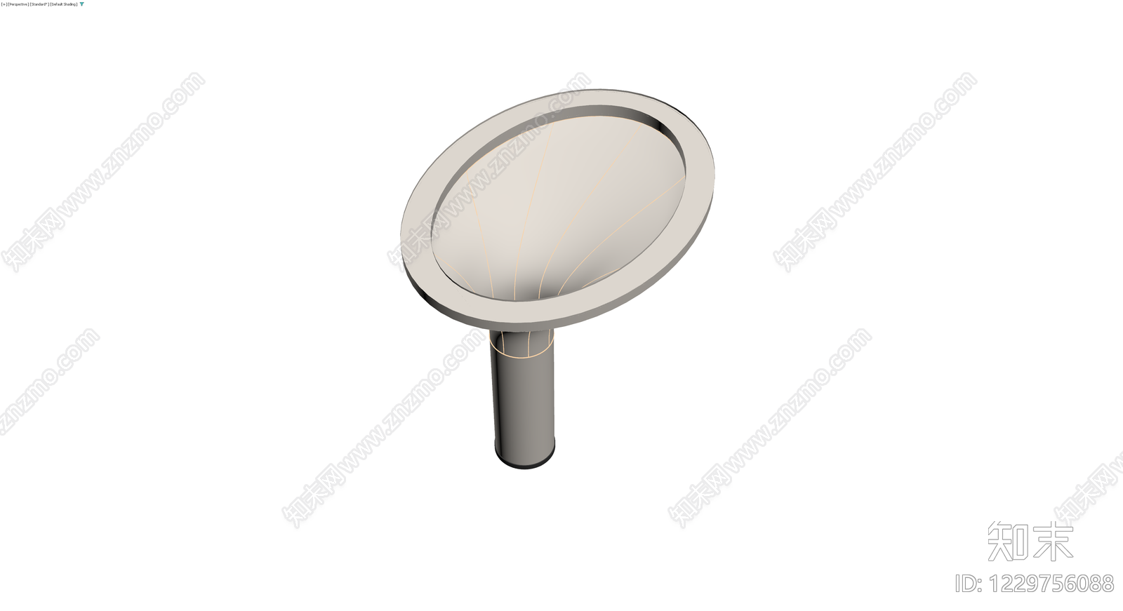 带装饰纹理漏斗/灯罩3D模型下载【ID:1229756088】