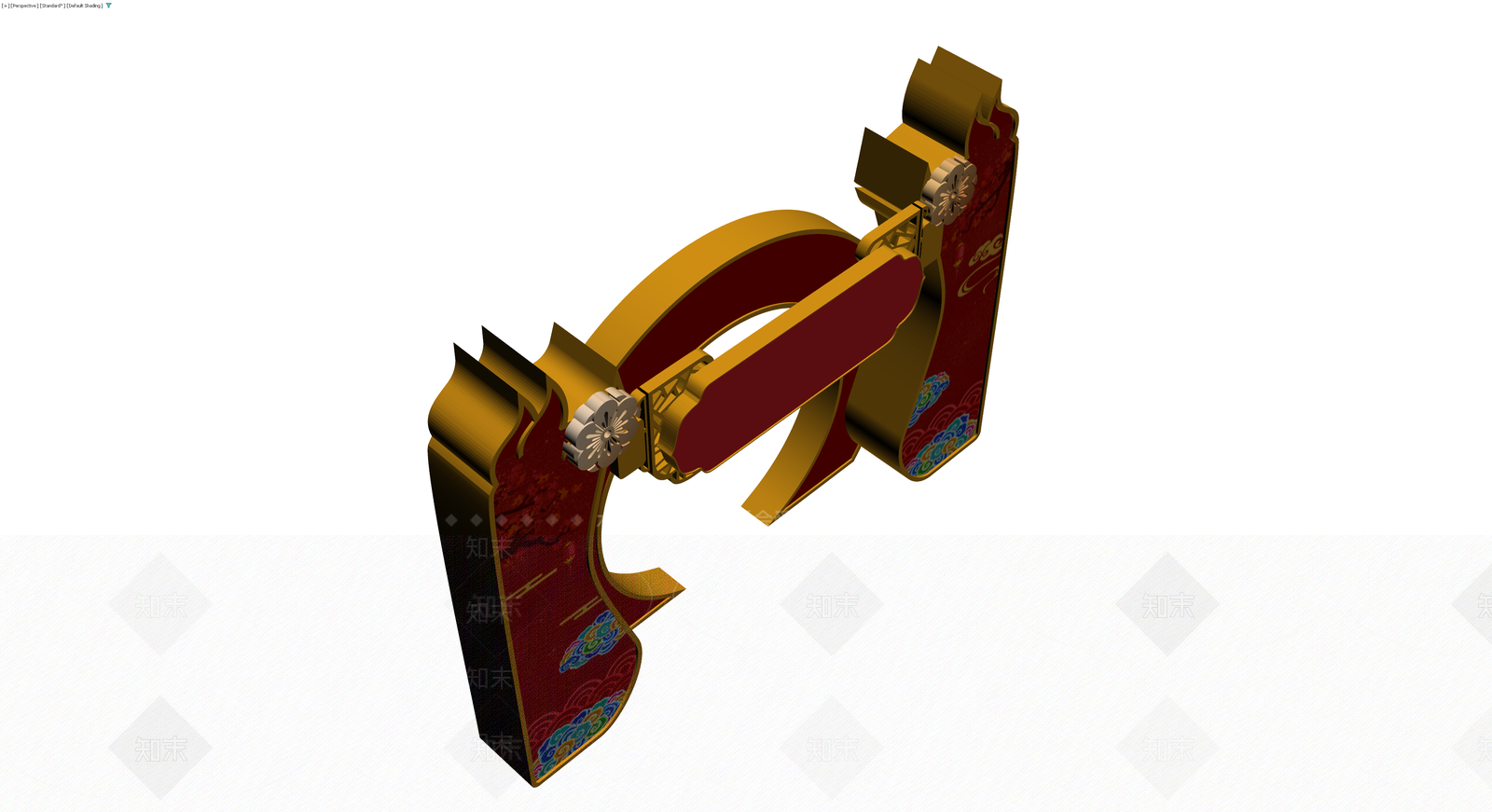 中式古典屏风装饰3D模型下载【ID:1230561843】