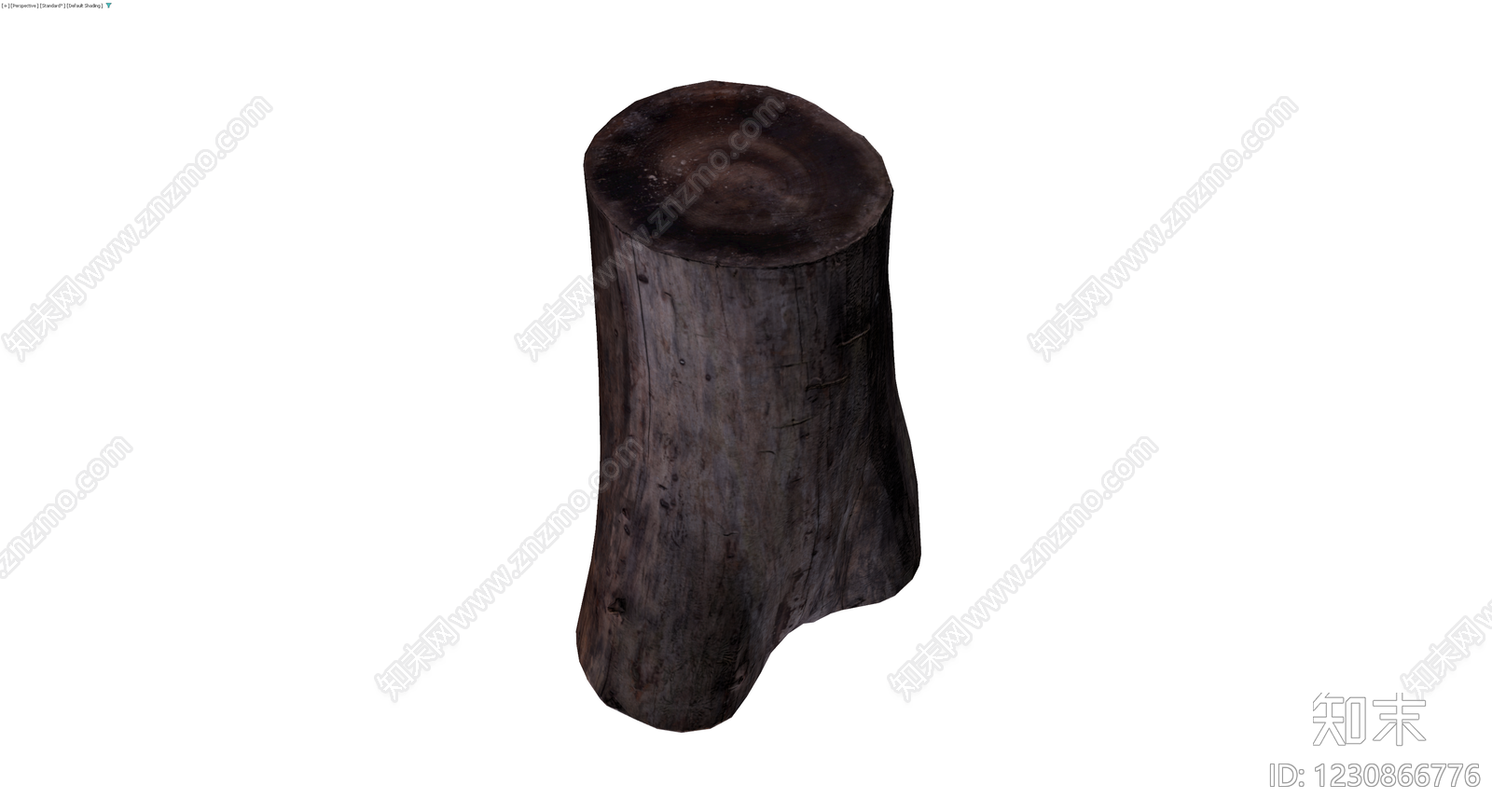 风化纹理树桩3D模型下载【ID:1230866776】