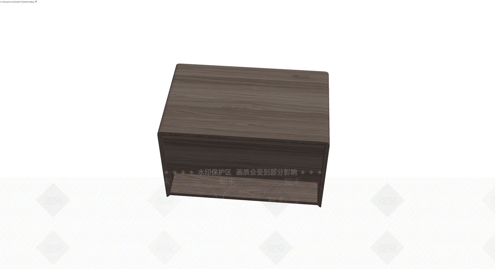 现代胡桃木床头柜3D模型下载【ID:1229886363】