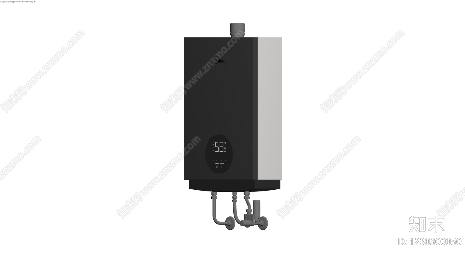美的燃气热水器3D模型下载【ID:1230300050】