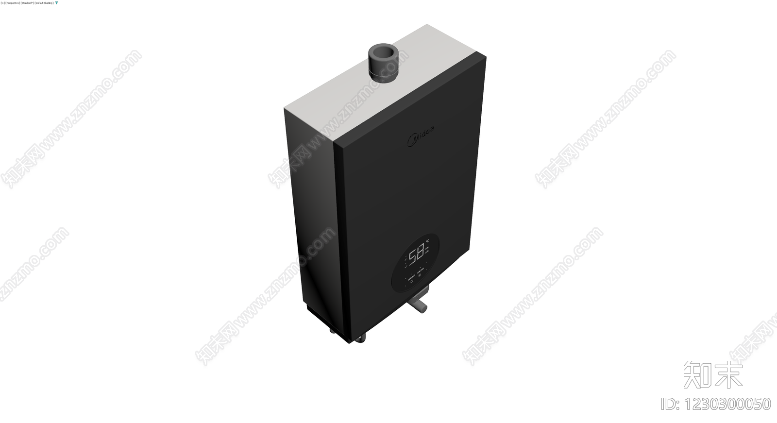 美的燃气热水器3D模型下载【ID:1230300050】