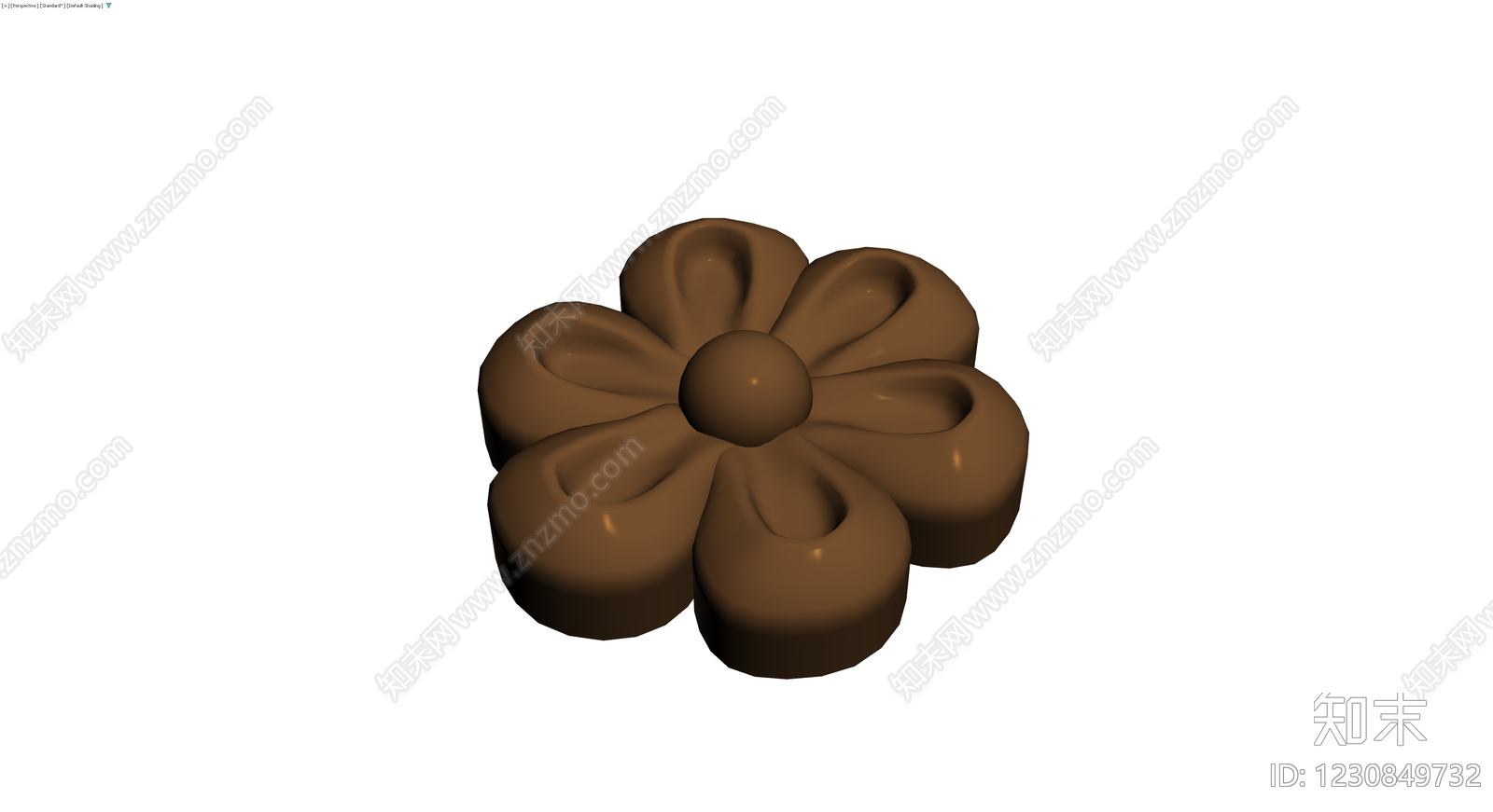 巧克力花朵造型装饰物3D模型下载【ID:1230849732】
