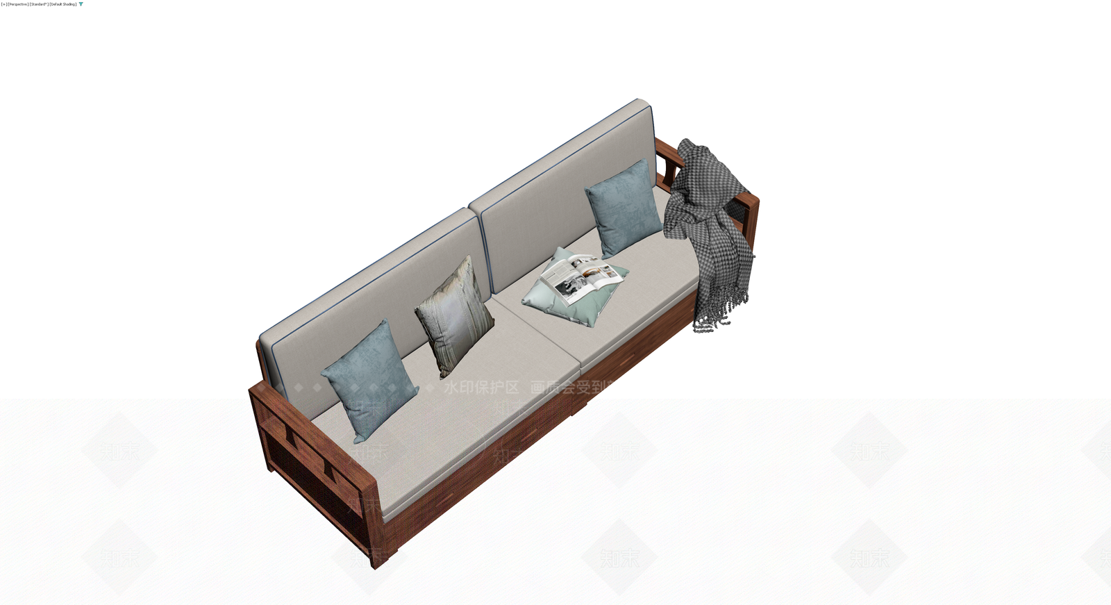 木质储物沙发组合3D模型下载【ID:1229846983】