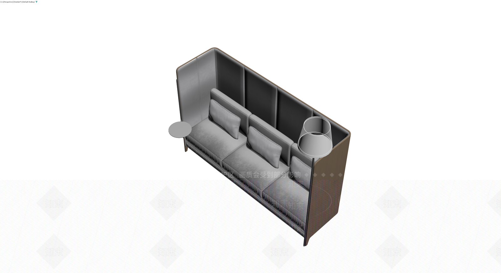 带落地灯沙发组合3D模型下载【ID:1230751517】