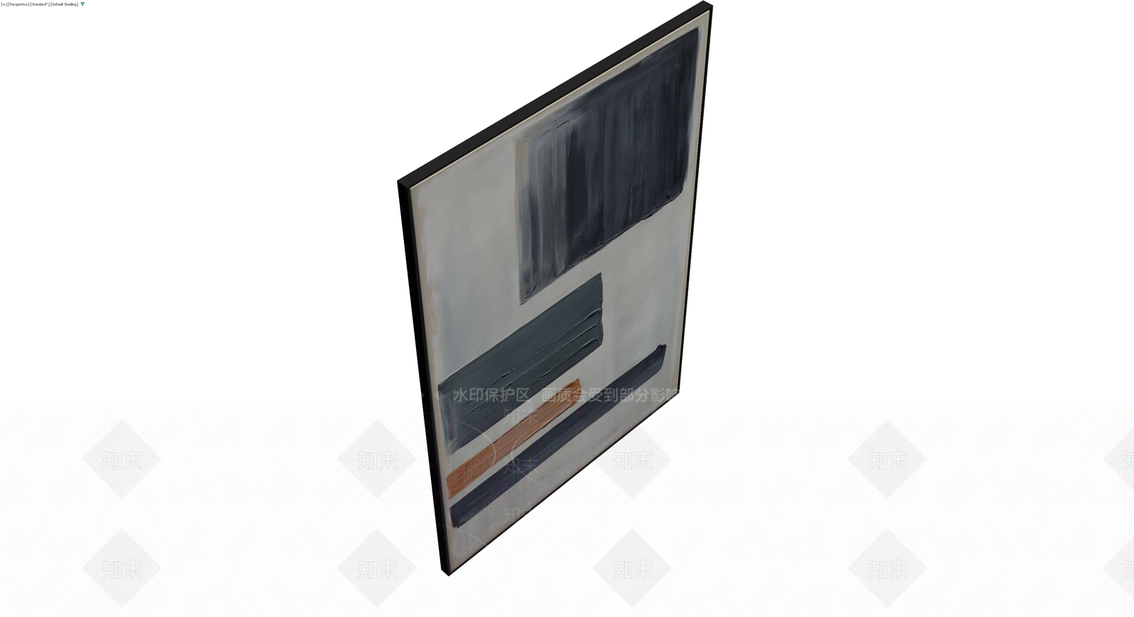 抽象风格挂画装饰3D模型下载【ID:1230132647】