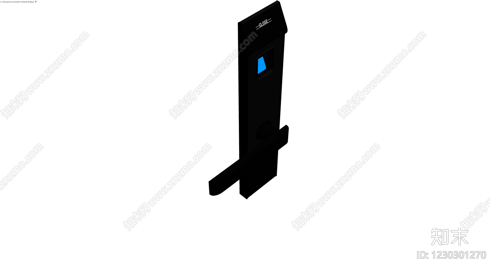 黑色智能门锁模型3D模型下载【ID:1230301270】