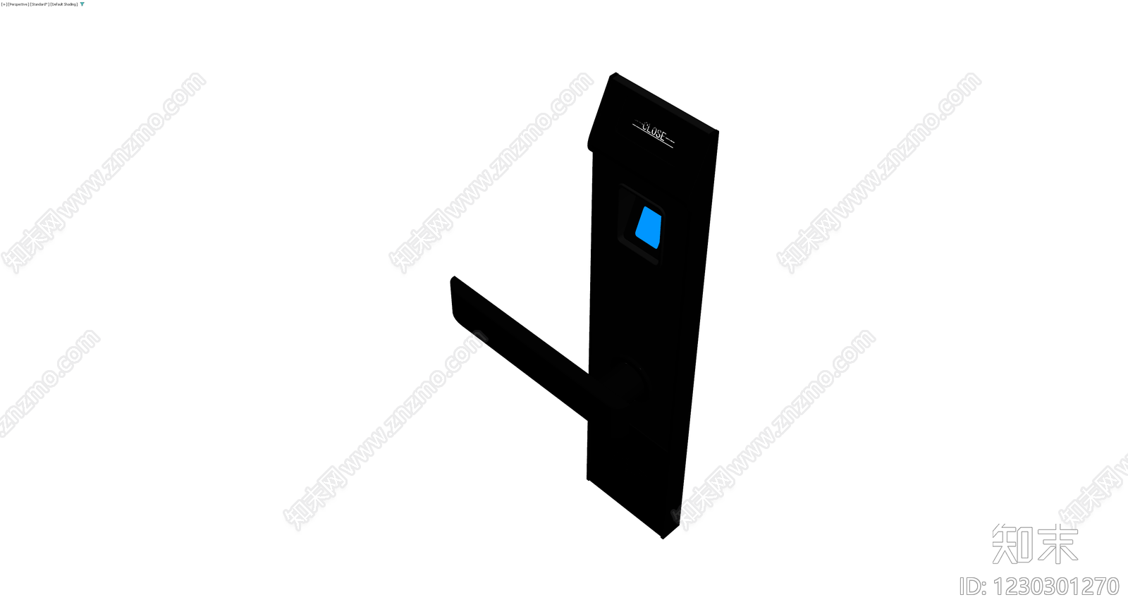 黑色智能门锁模型3D模型下载【ID:1230301270】