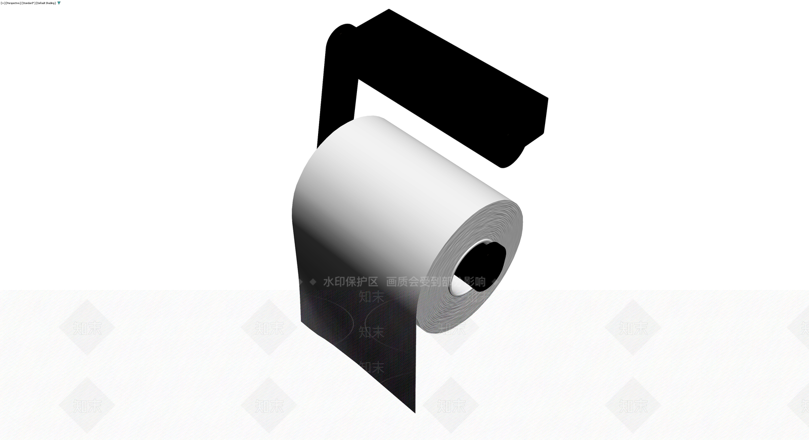 黑白配色卷纸架3D模型下载【ID:1230121595】