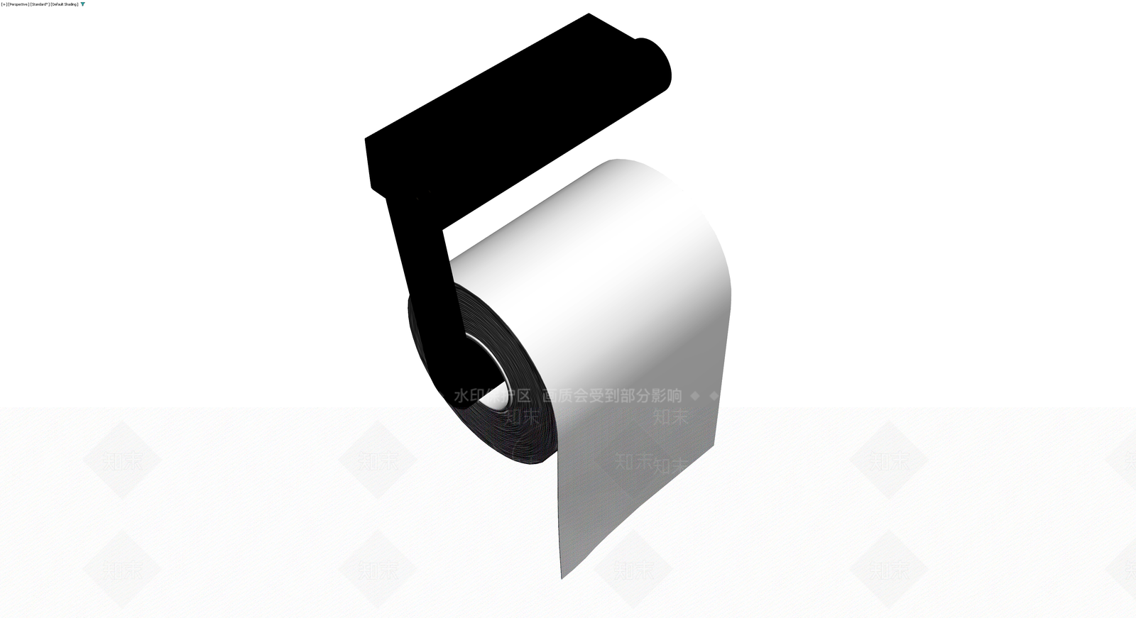 黑白配色卷纸架3D模型下载【ID:1230121595】