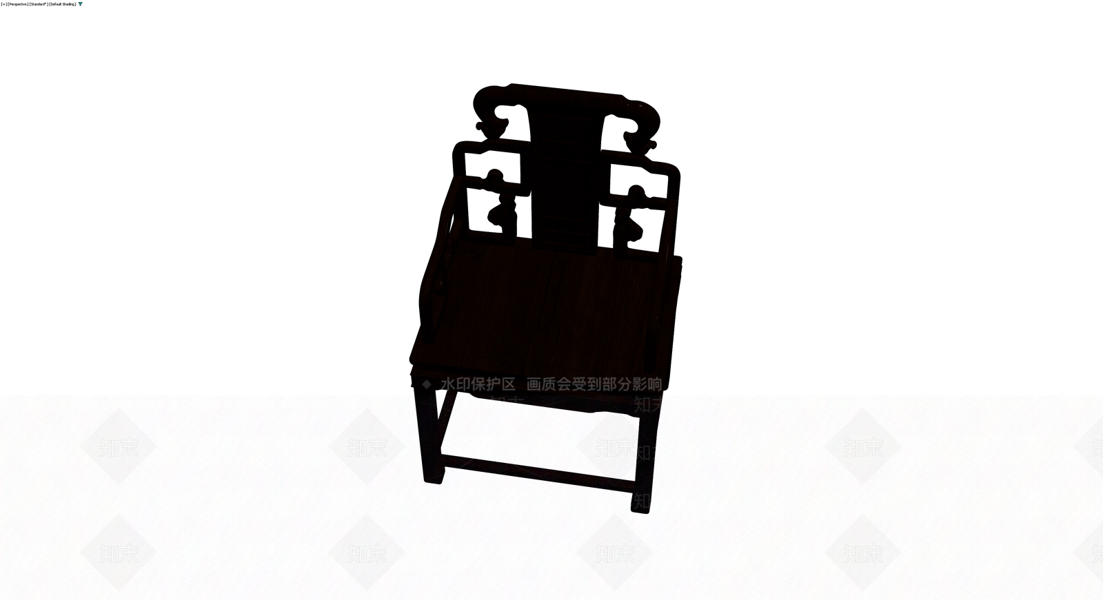 深色中式太师椅3D模型下载【ID:1230156260】