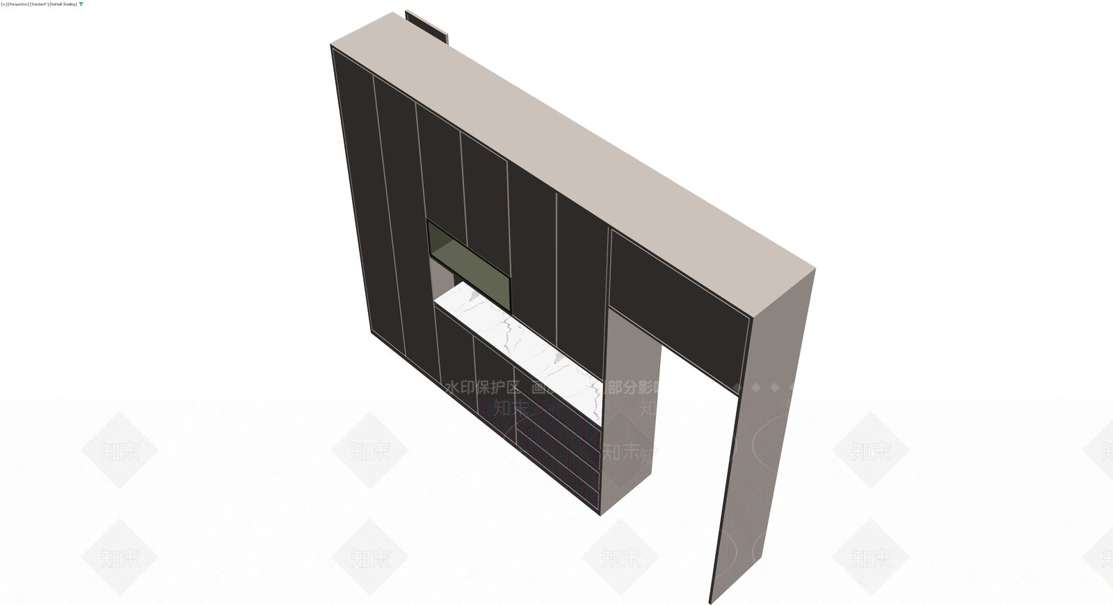 现代风格整体橱柜组合3D模型下载【ID:1230376536】