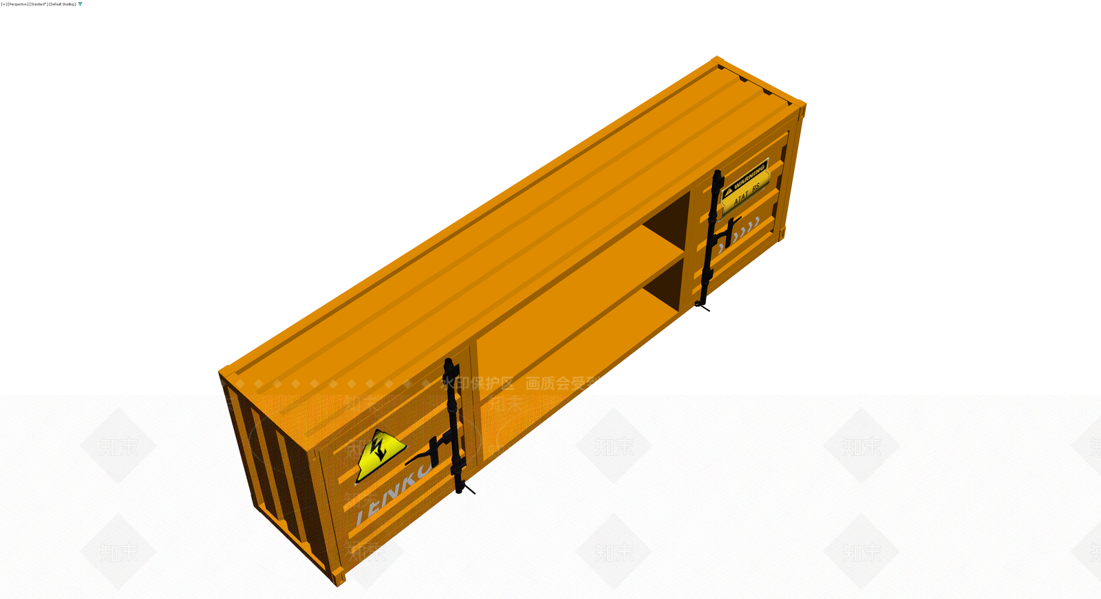 黄色工业设备集装箱3D模型下载【ID:1230407964】