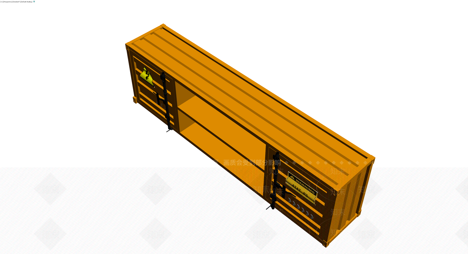 黄色工业设备集装箱3D模型下载【ID:1230407964】
