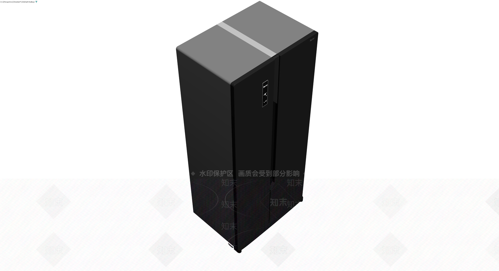 黑色双开门冰箱模型3D模型下载【ID:1230186951】