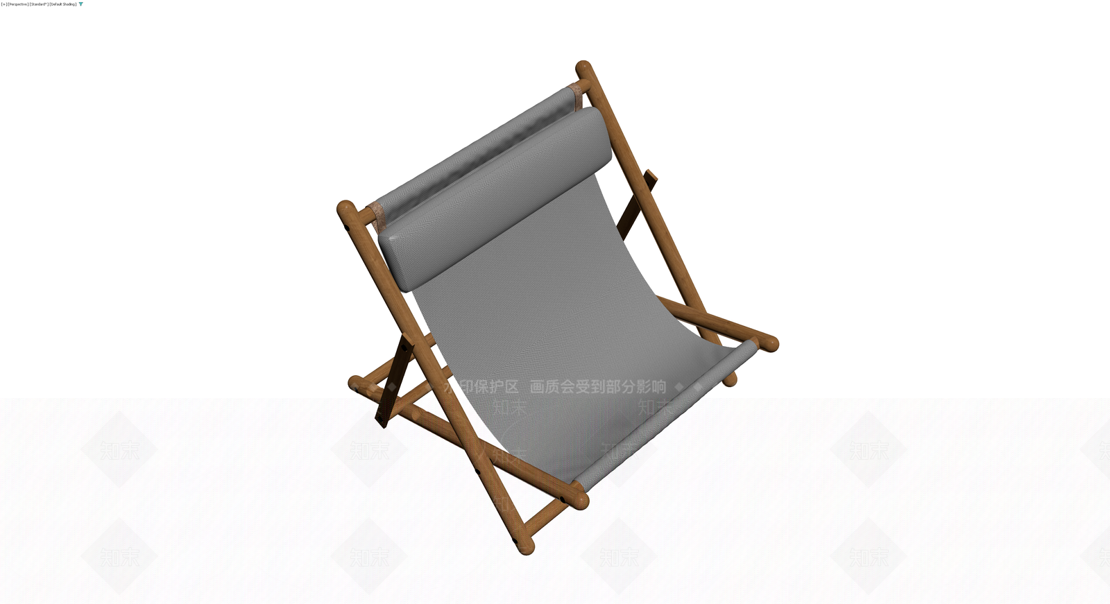 木质折叠躺椅（带软包）3D模型下载【ID:1230744180】