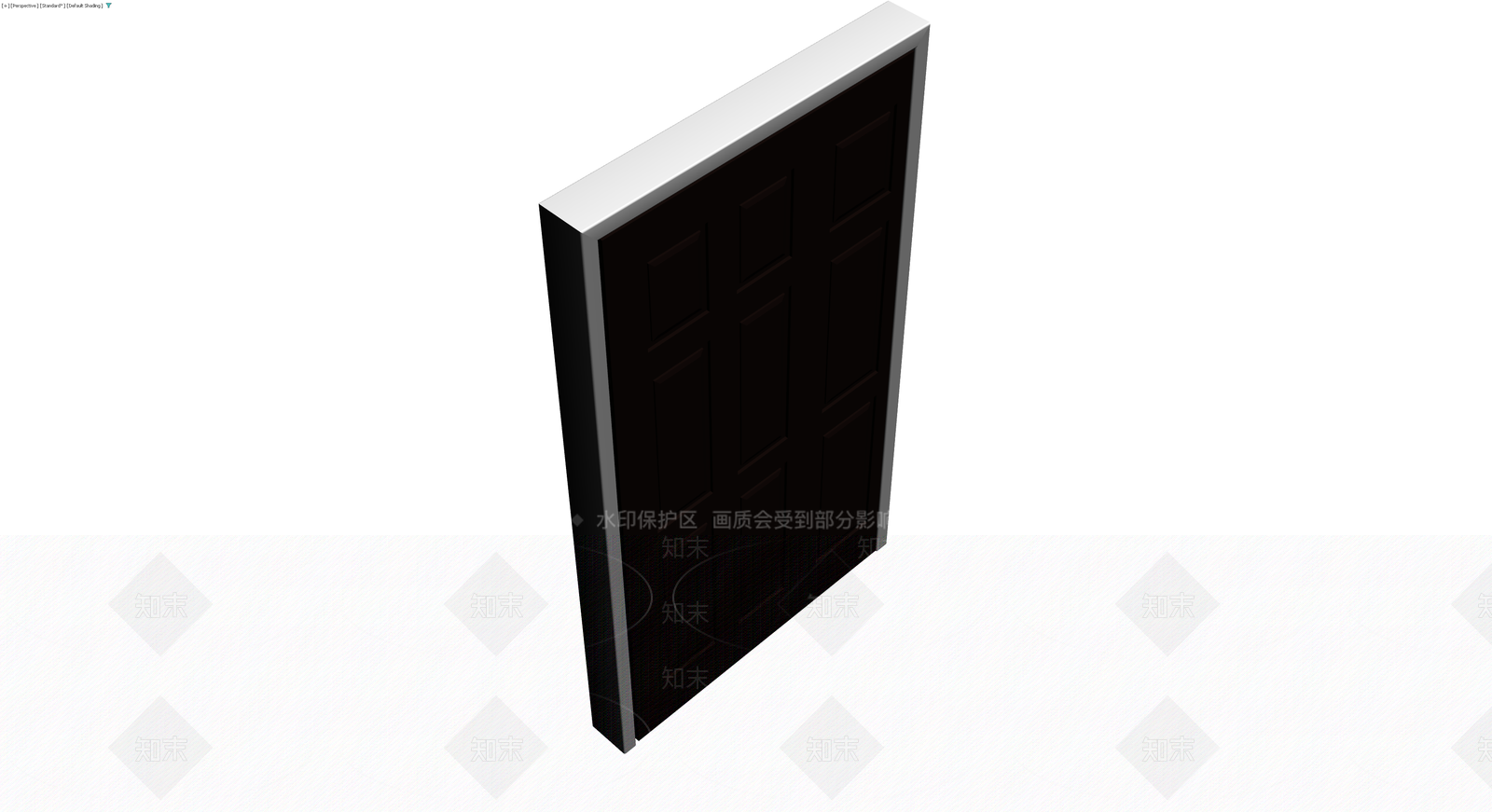 深色九格入户门体3D模型下载【ID:1230386189】