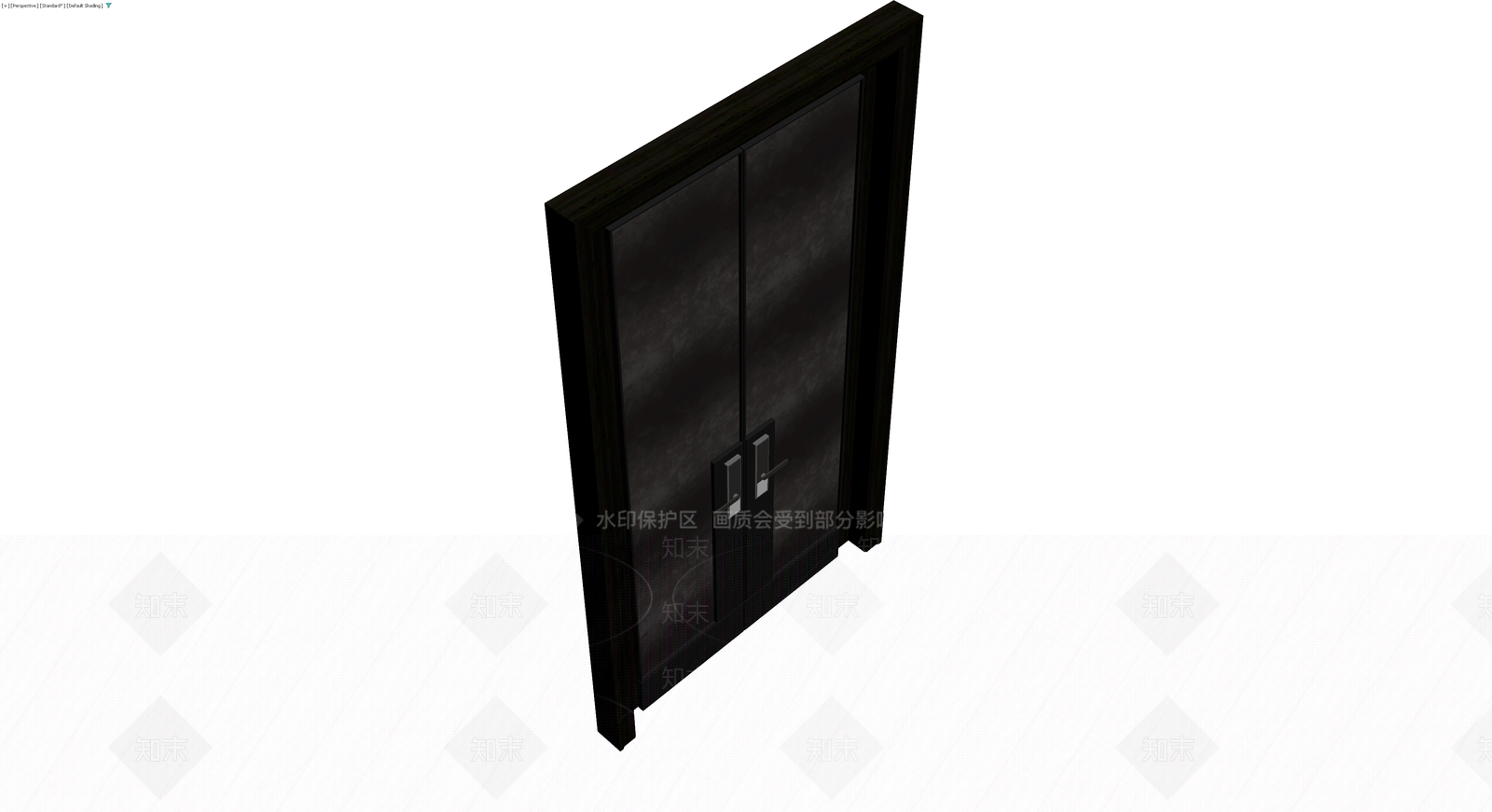 黑色双开成品门3D模型下载【ID:1230787638】