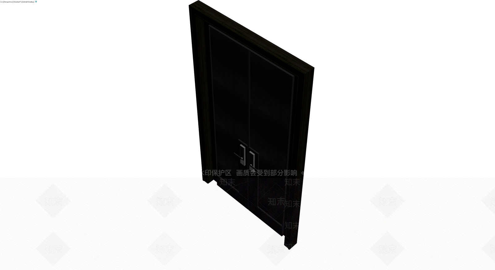 黑色双开成品门3D模型下载【ID:1230787638】