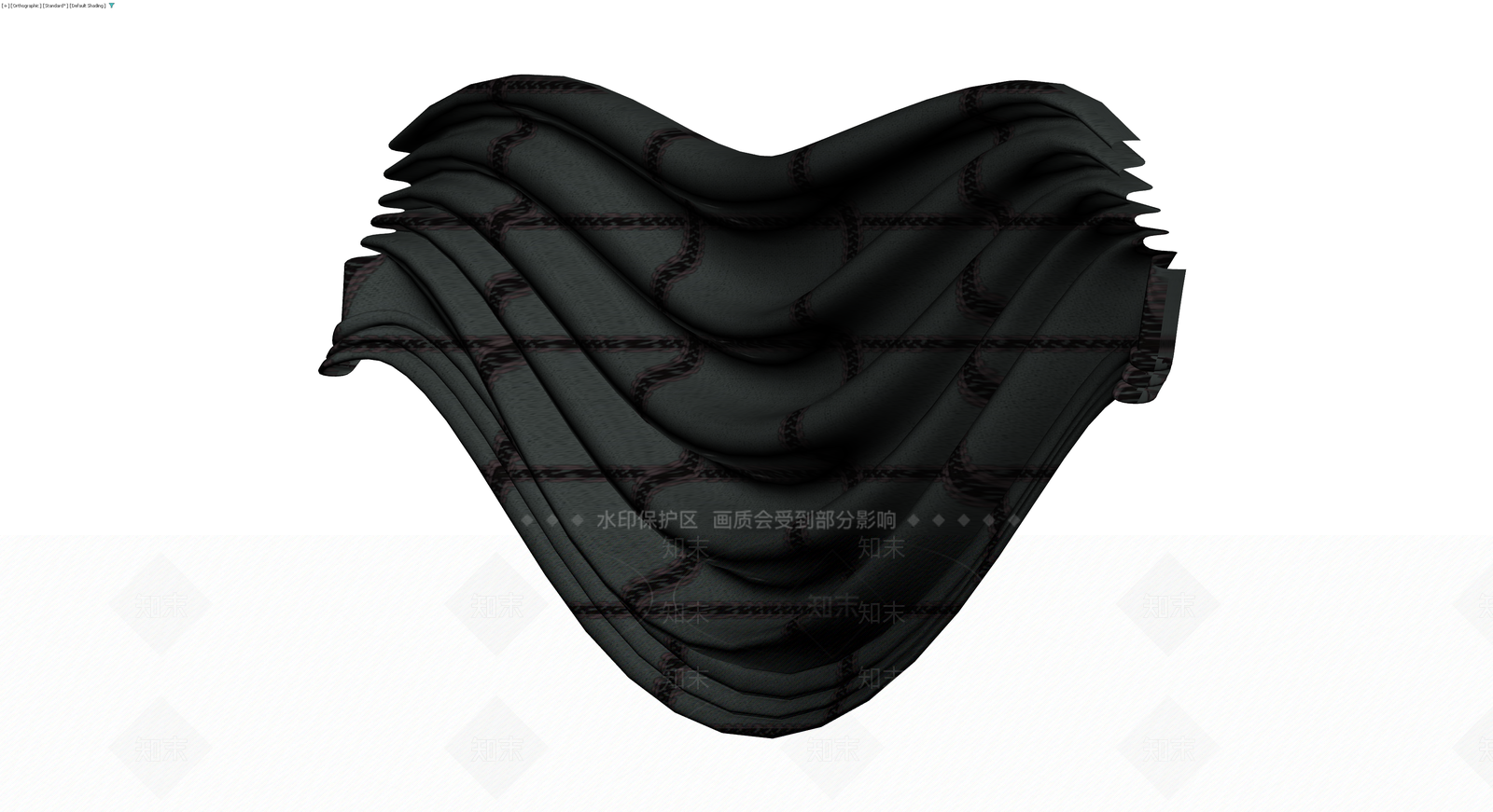 深色格纹折叠布料3D模型下载【ID:1230355926】