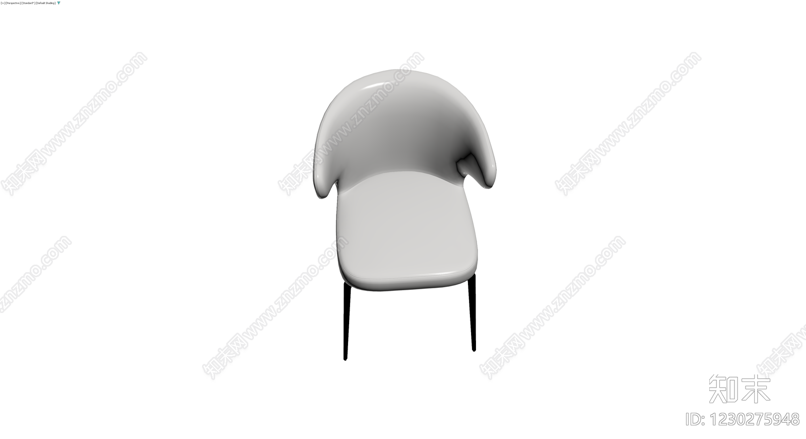 现代风格白色软包餐椅3D模型下载【ID:1230275948】