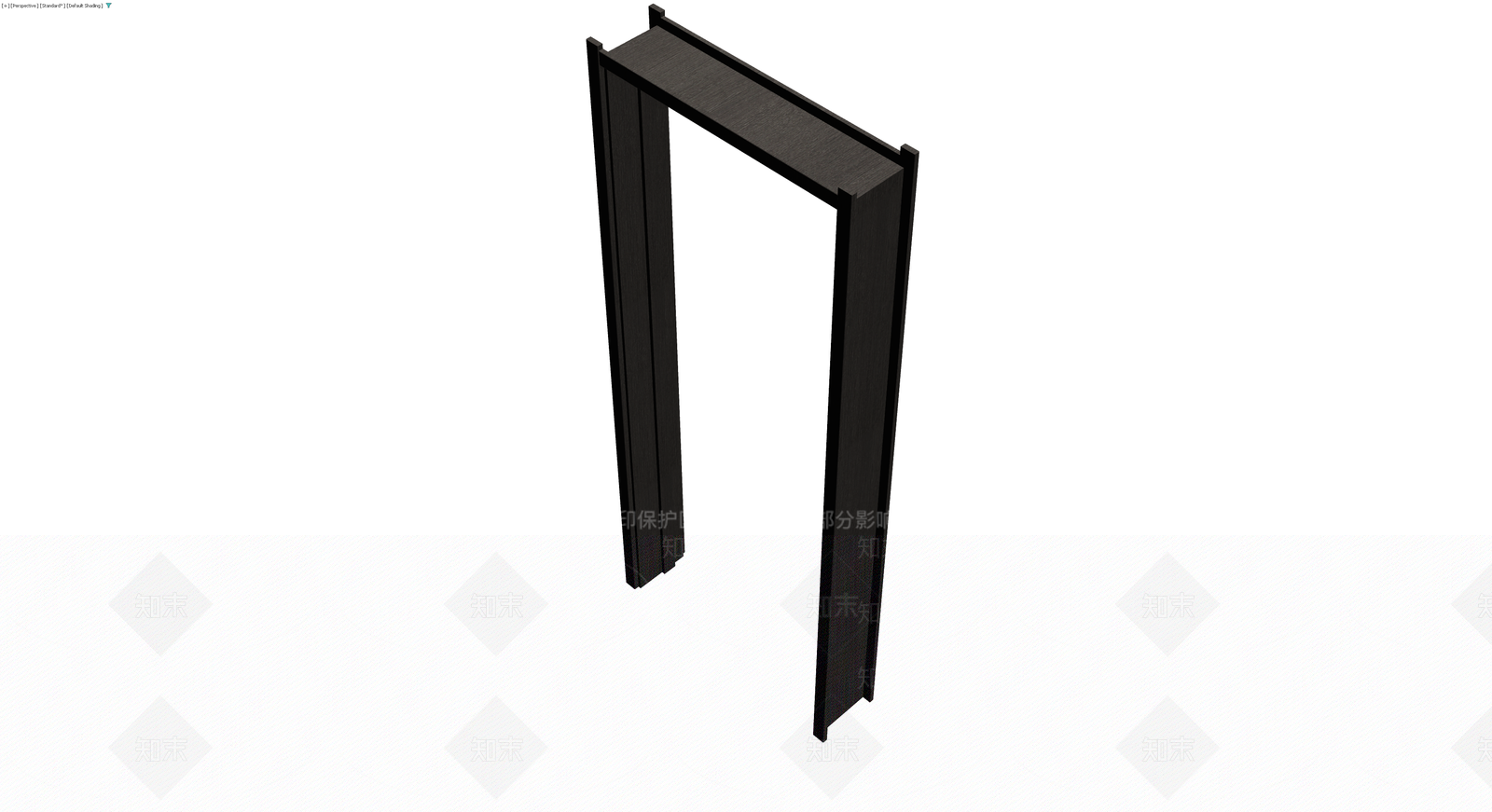 深色木纹门框组件3D模型下载【ID:1230414415】