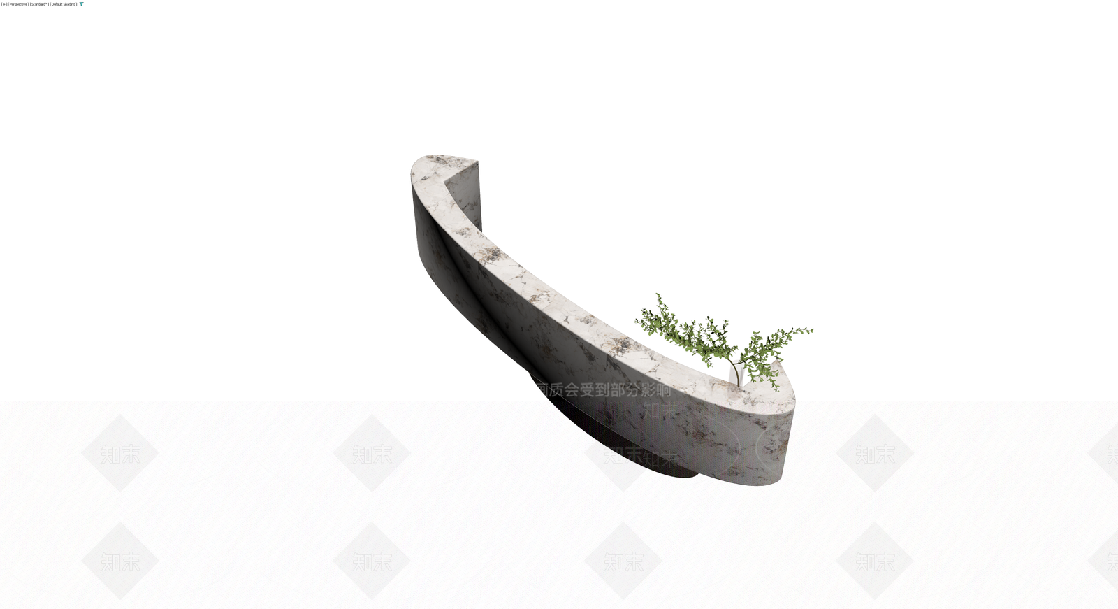 弧形大理石接待台3D模型下载【ID:1230754267】