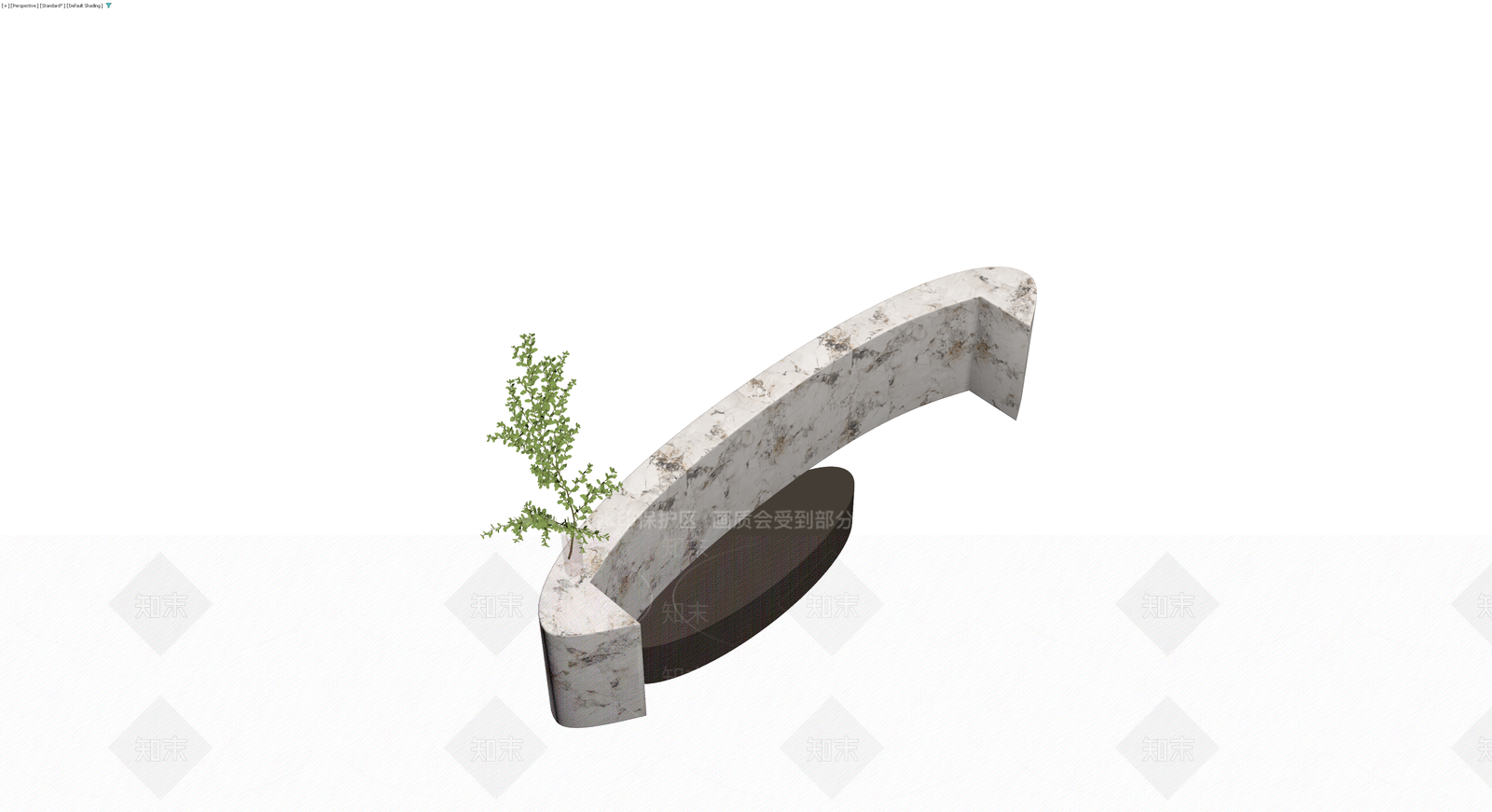 弧形大理石接待台3D模型下载【ID:1230754267】