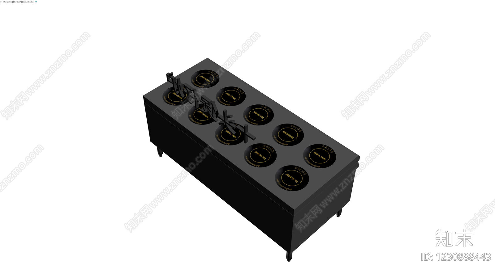 十头煲仔炉商用灶具3D模型下载【ID:1230888443】