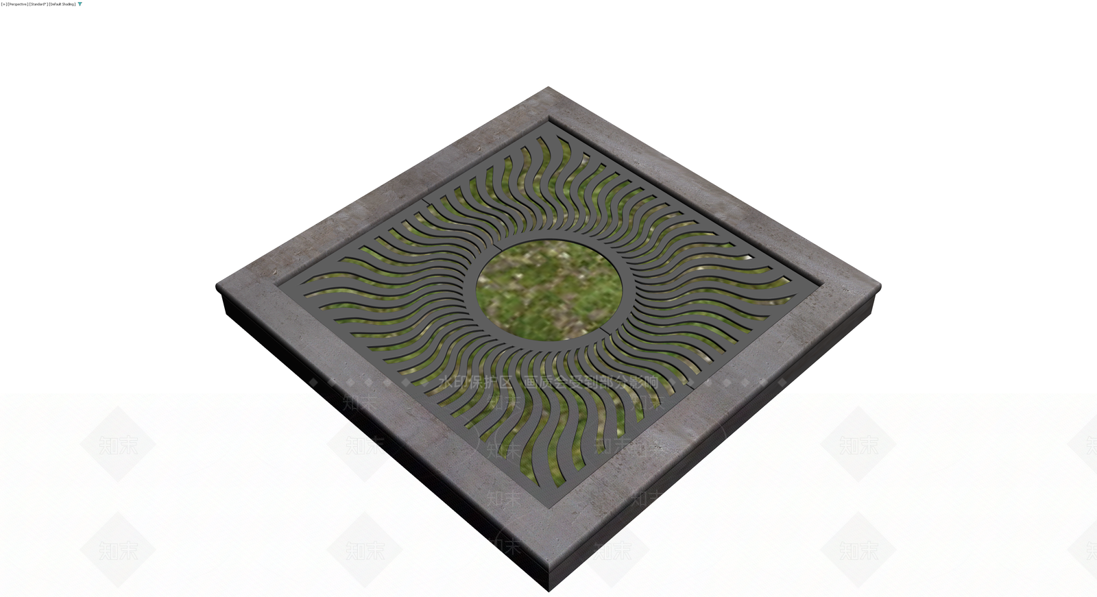 方形装饰井盖3D模型下载【ID:1230794152】