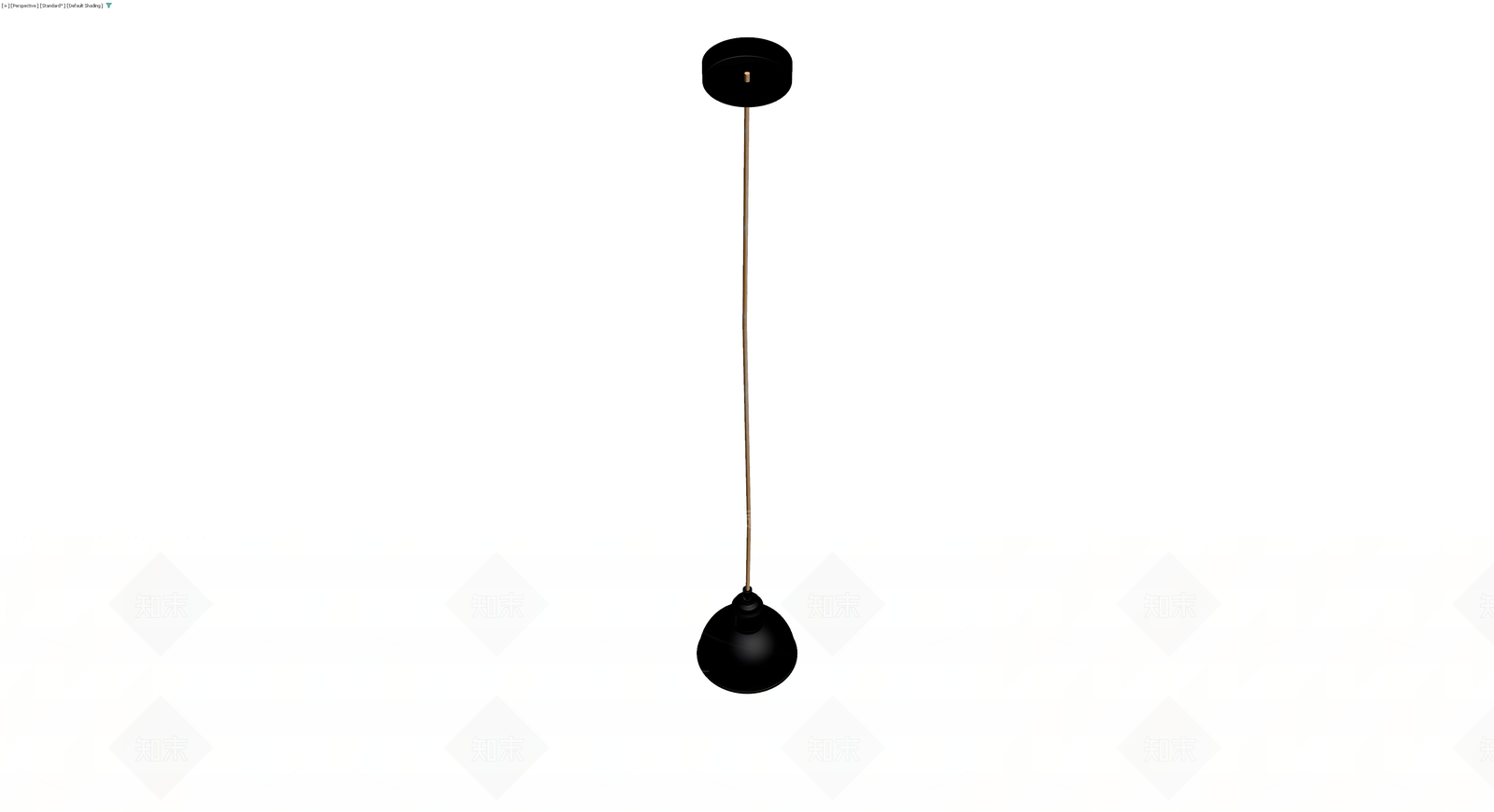 黑色长杆吊灯3D模型下载【ID:1229900137】