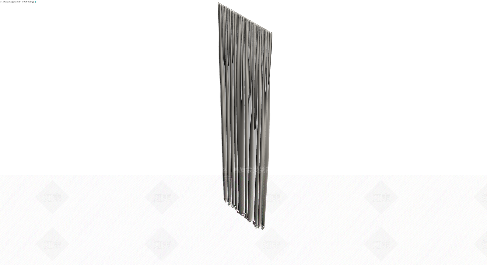 垂直褶皱布艺窗帘3D模型下载【ID:1229991095】