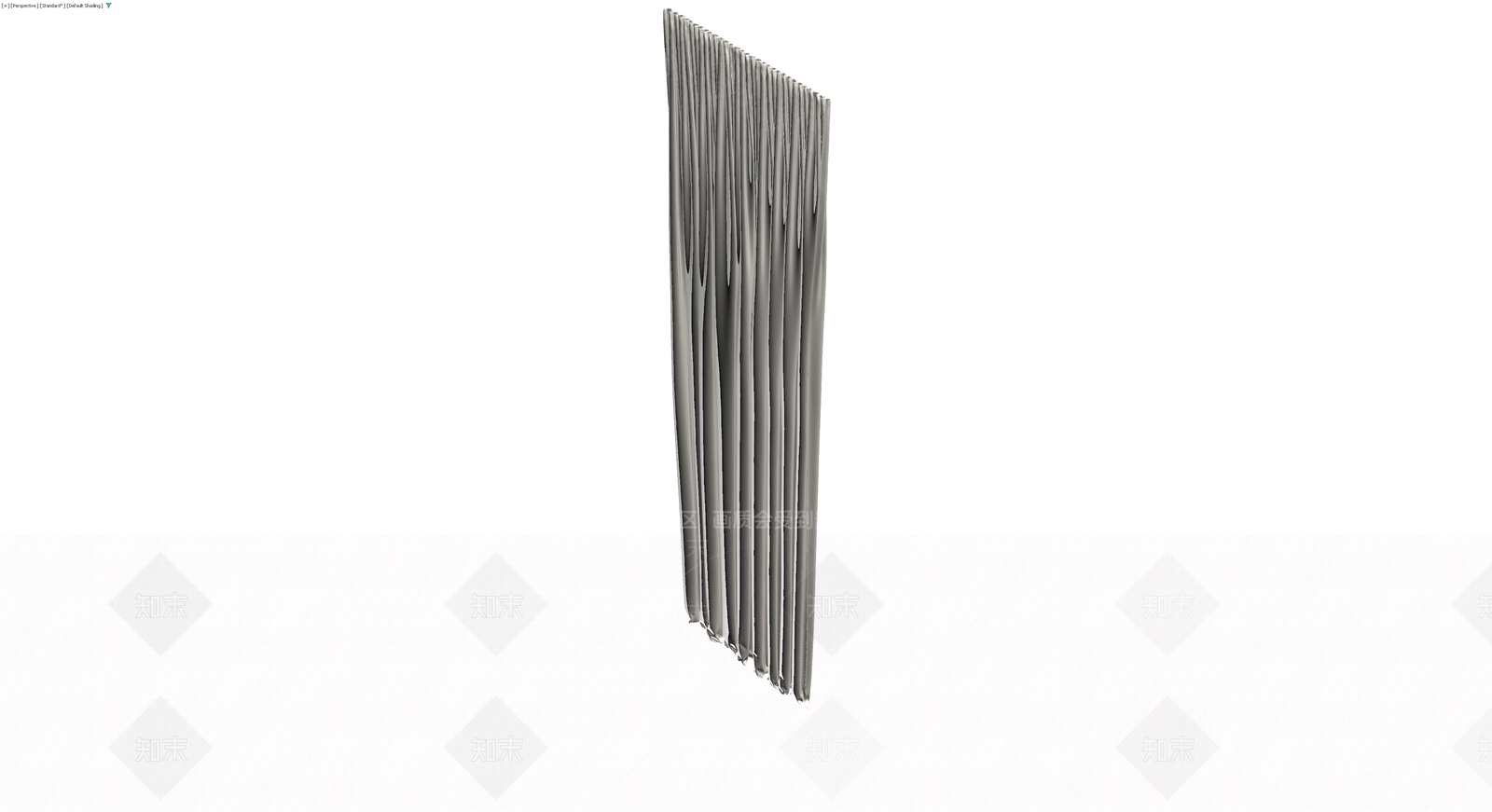 垂直褶皱布艺窗帘3D模型下载【ID:1229991095】