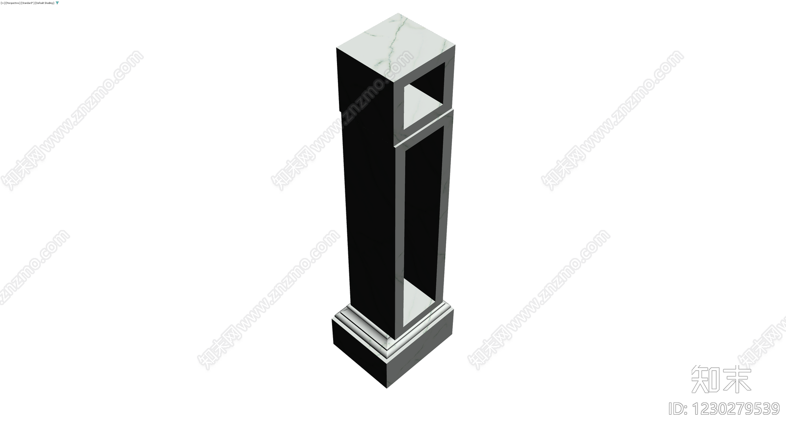 欧式大理石方柱3D模型下载【ID:1230279539】