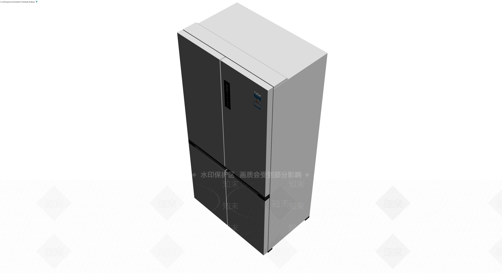 灰色四门冰箱模型3D模型下载【ID:1230741627】