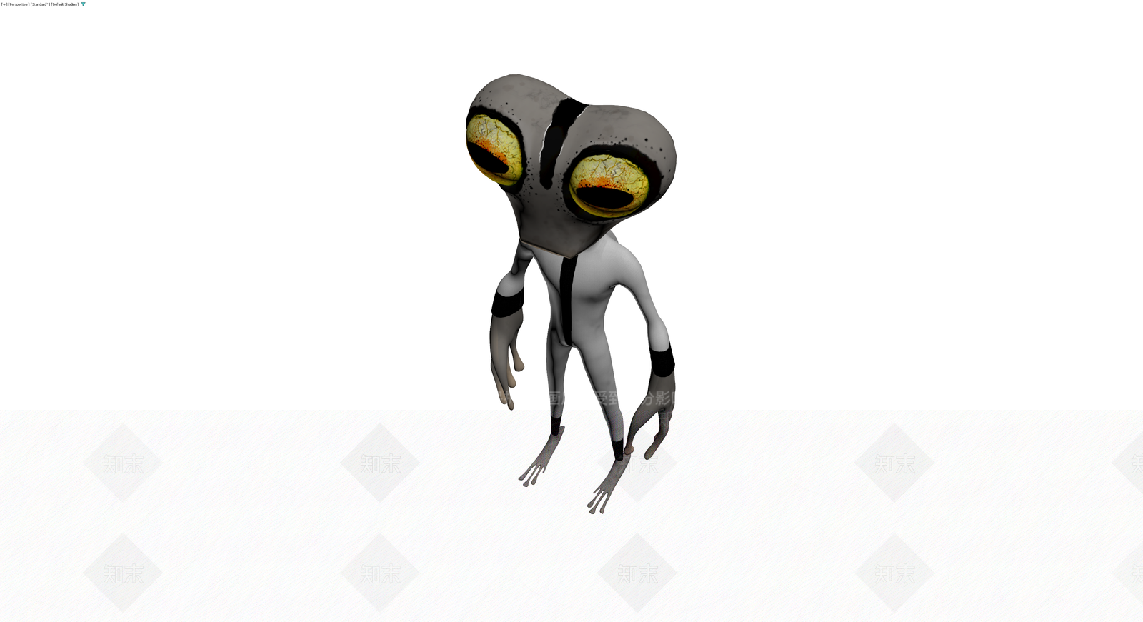 外星人角色模型（灰模）3D模型下载【ID:1230418707】