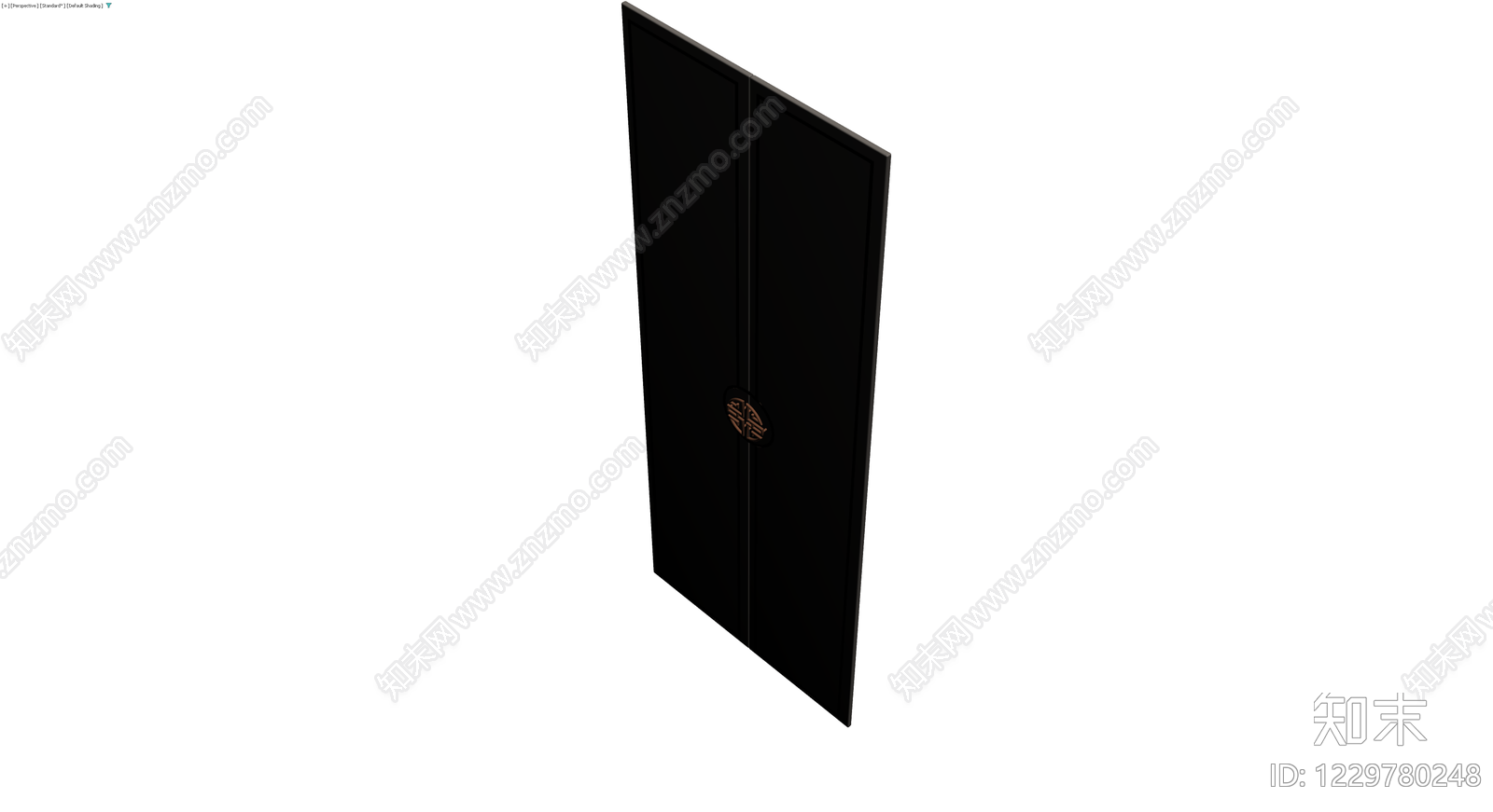 中式双开木门3D模型下载【ID:1229780248】