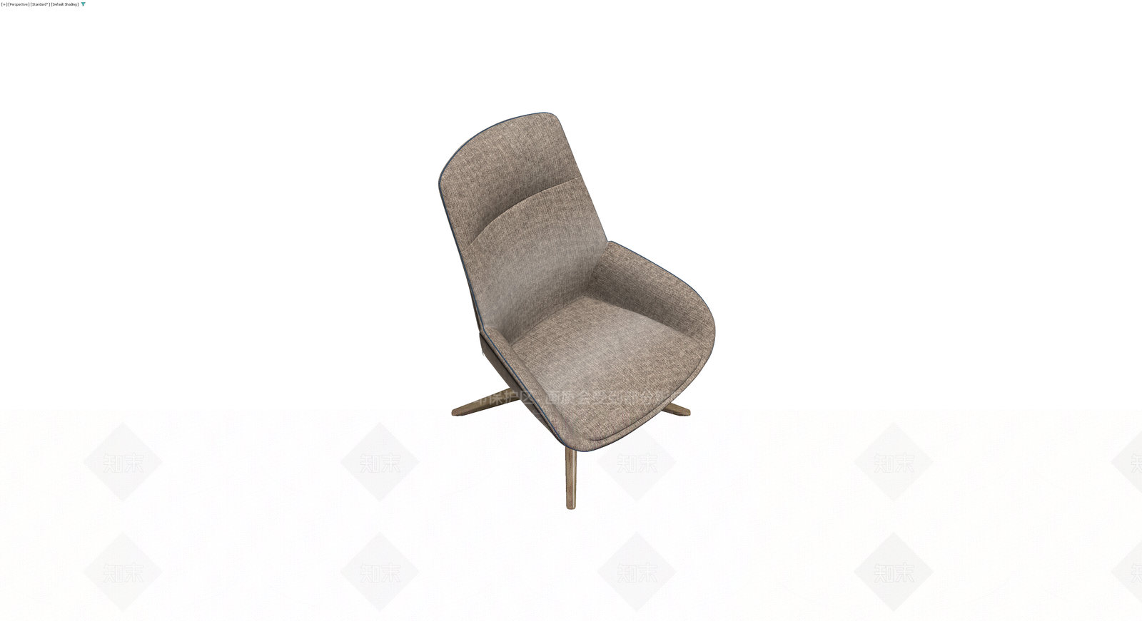 现代布艺转椅3D模型下载【ID:1230333129】