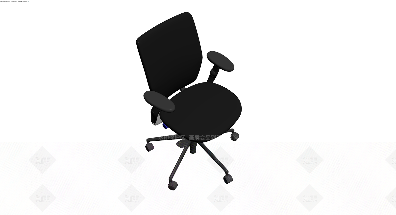 黑色办公转椅3D模型下载【ID:1229869505】