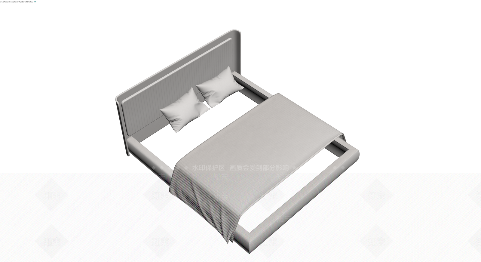 现代风格双人床具3D模型下载【ID:1230785600】
