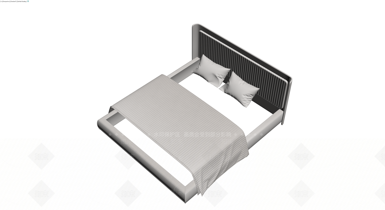 现代风格双人床具3D模型下载【ID:1230785600】