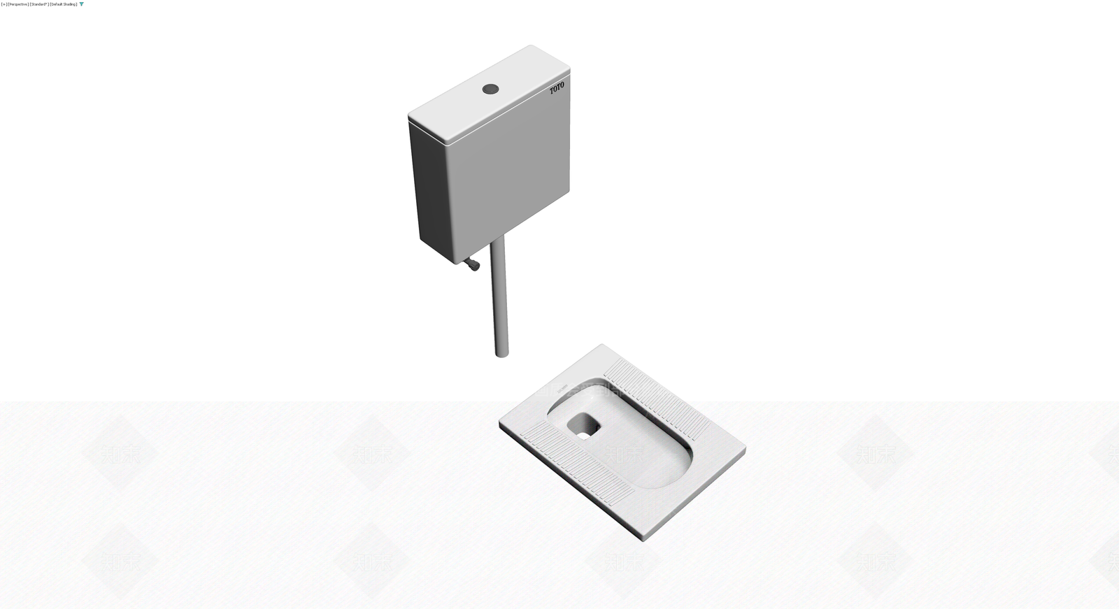 TOTO蹲便器套装3D模型下载【ID:1230348033】