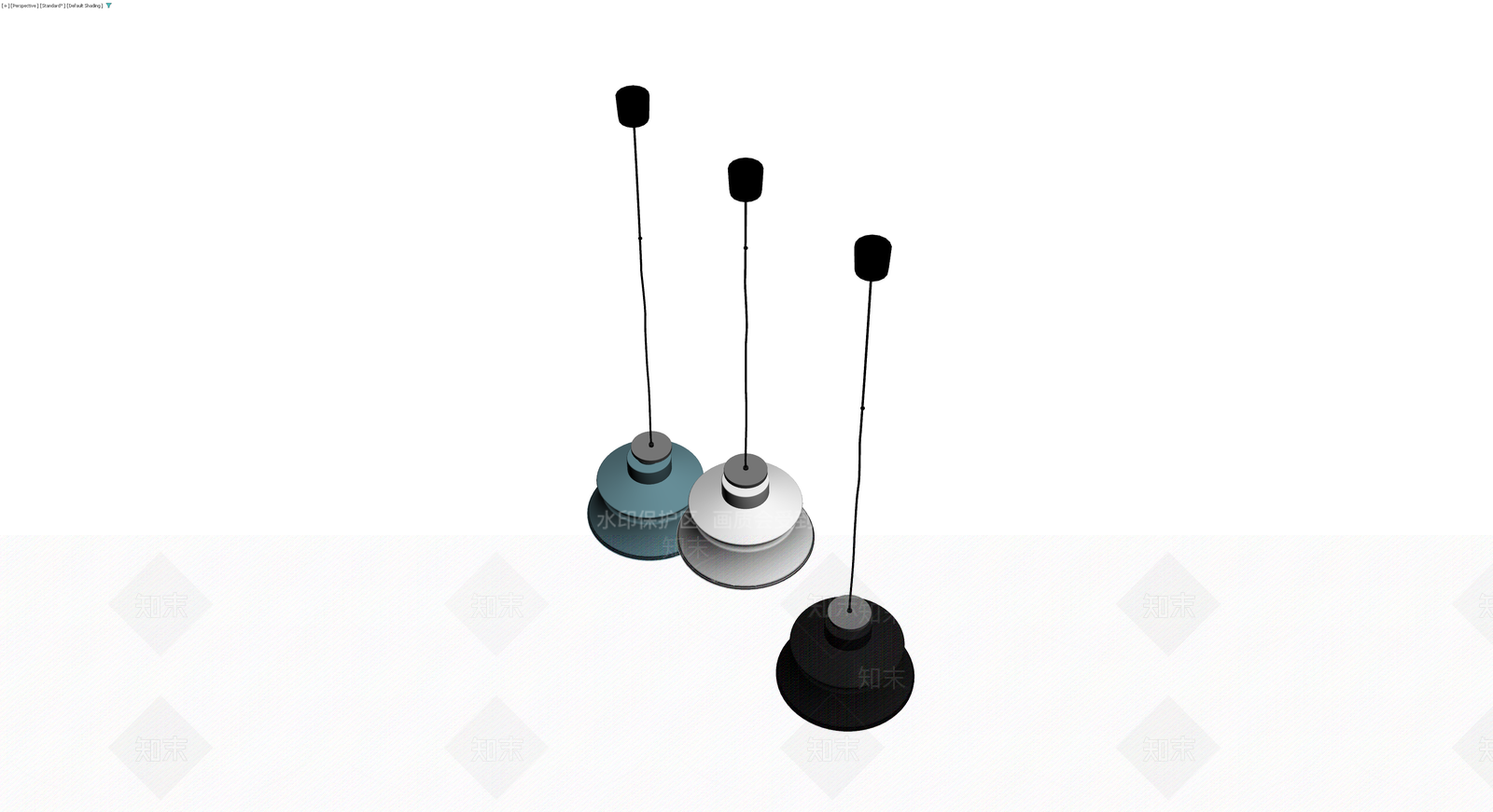 三盏工业风吊灯组合3D模型下载【ID:1229963849】