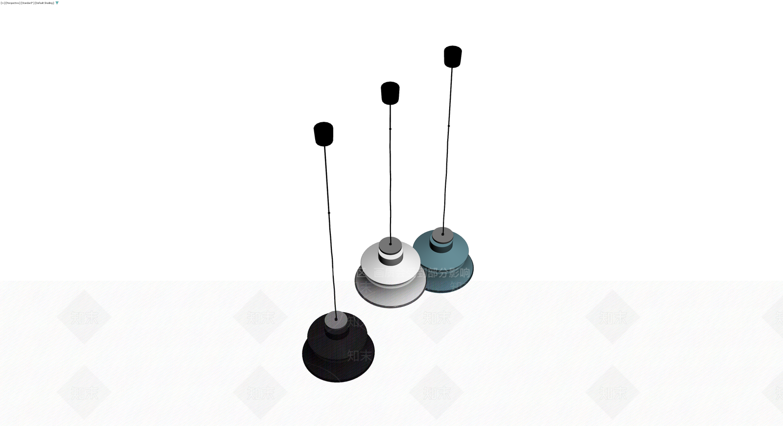 三盏工业风吊灯组合3D模型下载【ID:1229963849】