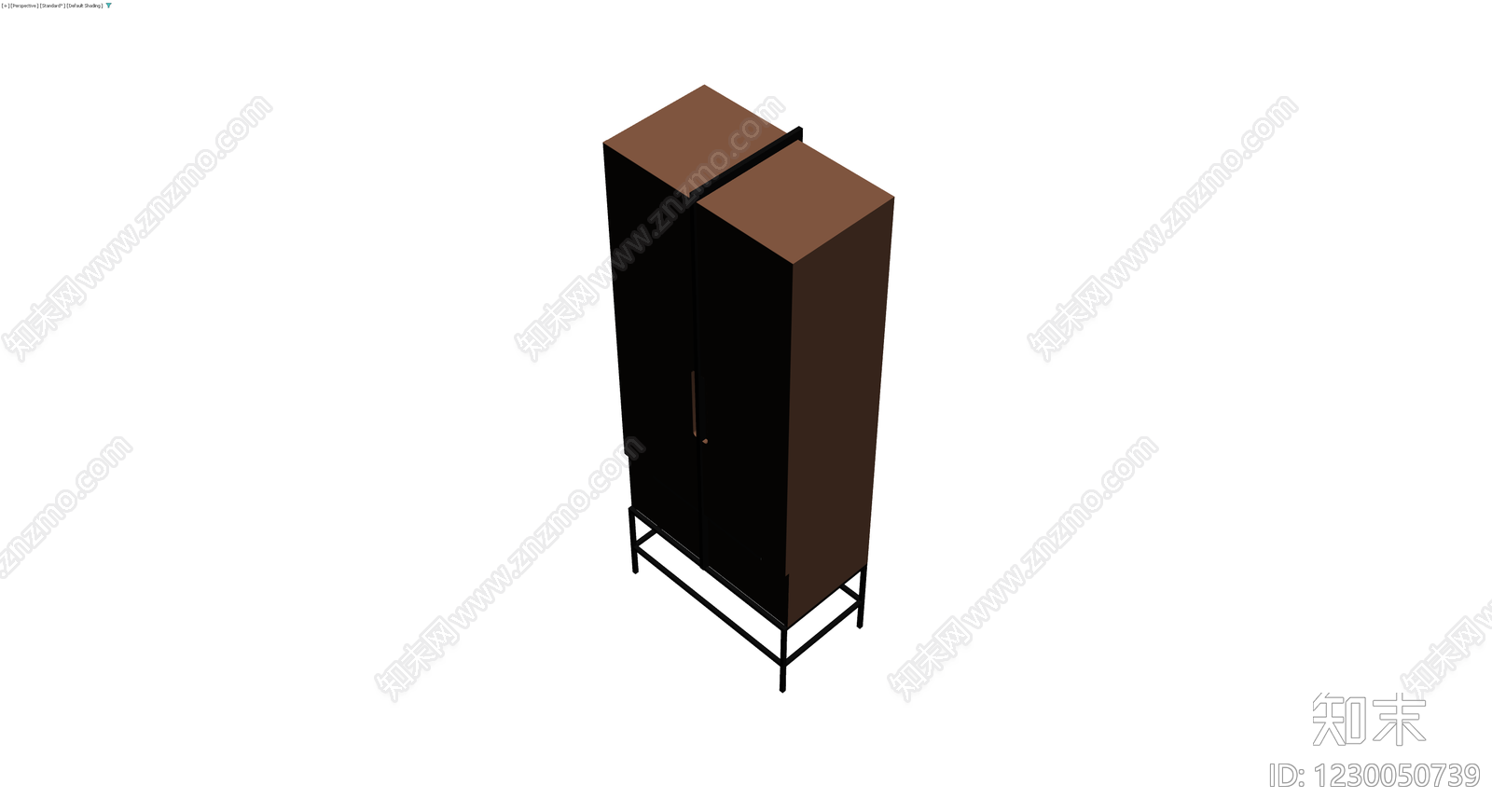 棕色双门立柜3D模型下载【ID:1230050739】