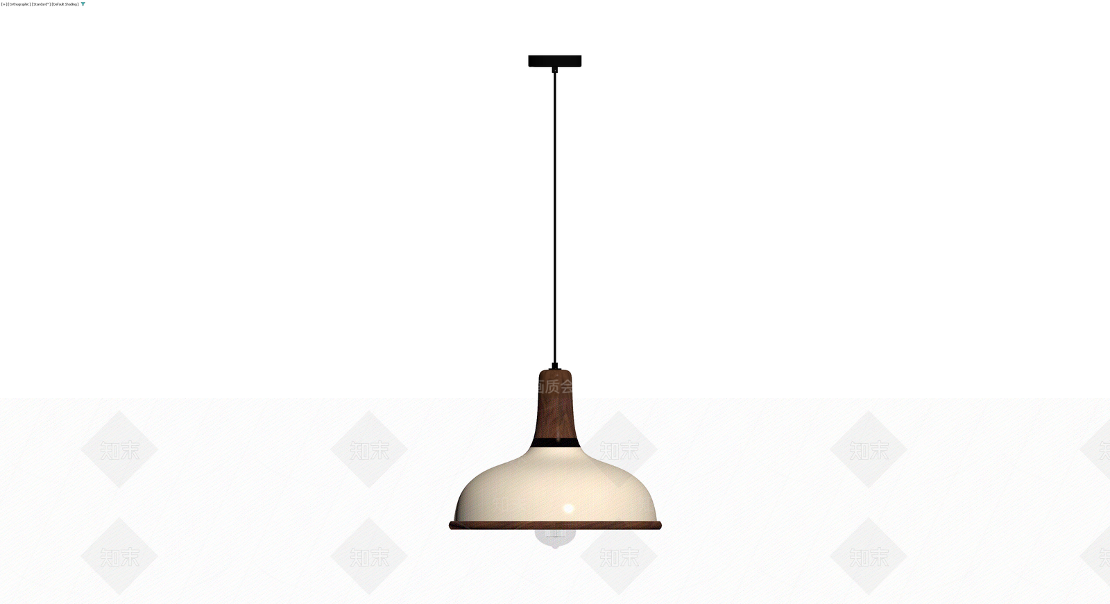 木质玻璃吊灯3D模型下载【ID:1230692679】
