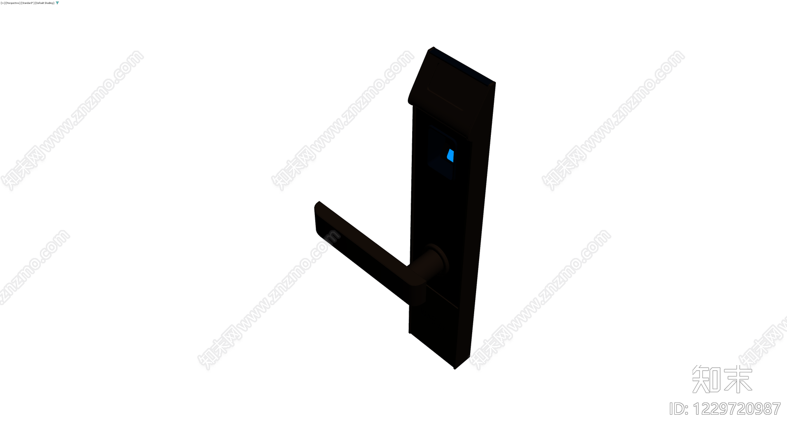 黑色智能门锁3D模型下载【ID:1229720987】